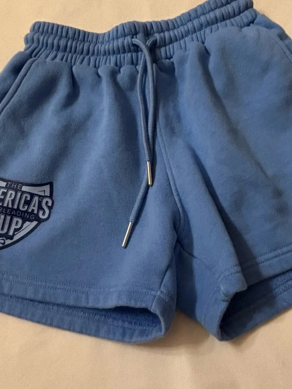 NFINITY Blue Drawstring Athletic Fleece Shorts